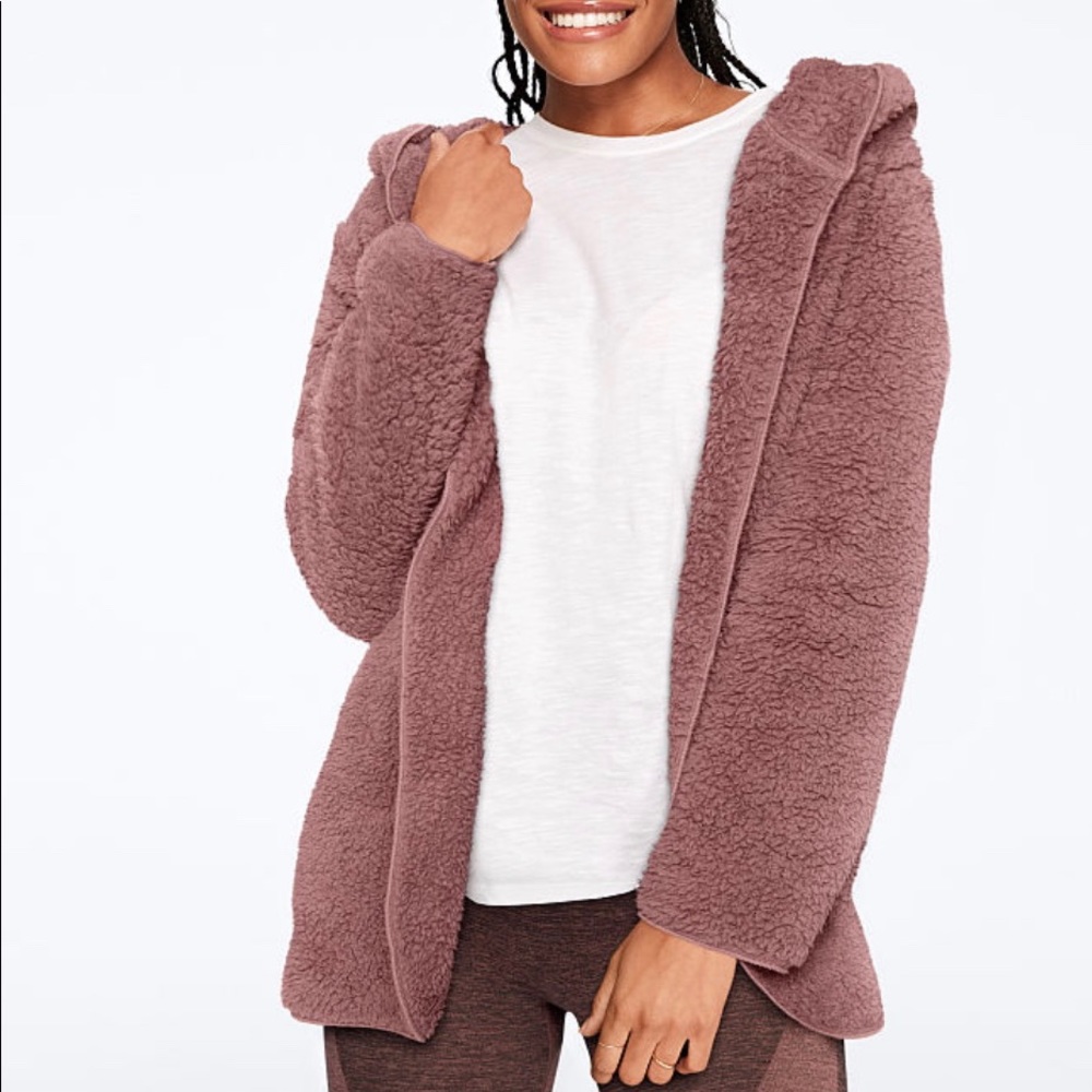 Victoria Secret purple Sherpa Cardigan